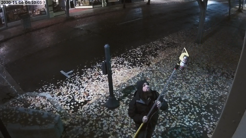 Vandal security camera shot
